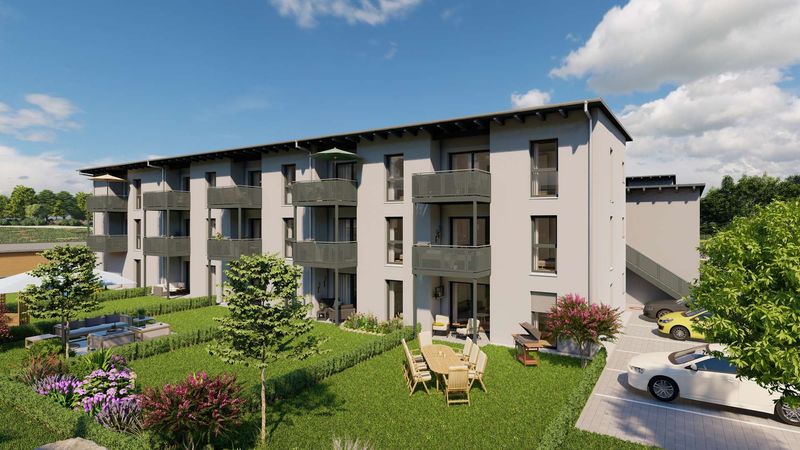 Erstbezug im 2.OG: Erstklassige 2-Zimmer-Neubauwohnung mit EBK & Carport - Top Energieeffizienz!
